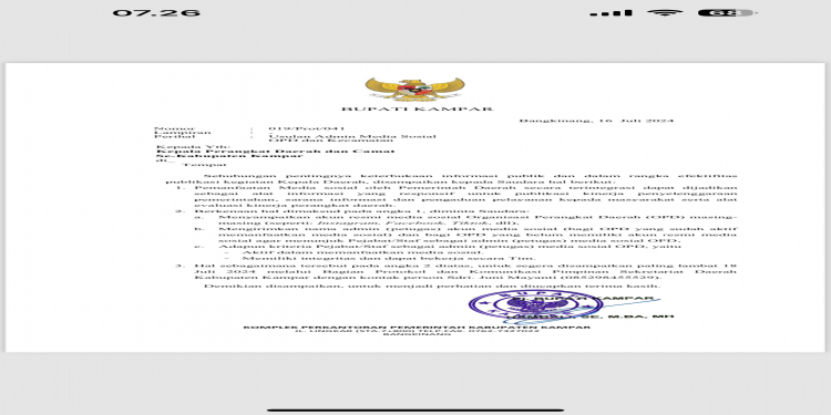 Usulan Admin Media Sosial OPD dan Kecamatan