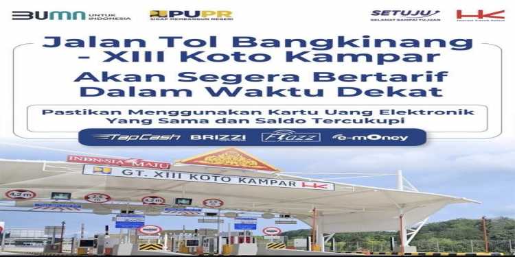 Jalan Tol Bangkinang - XIII Koto Kampar akan segera bertarif