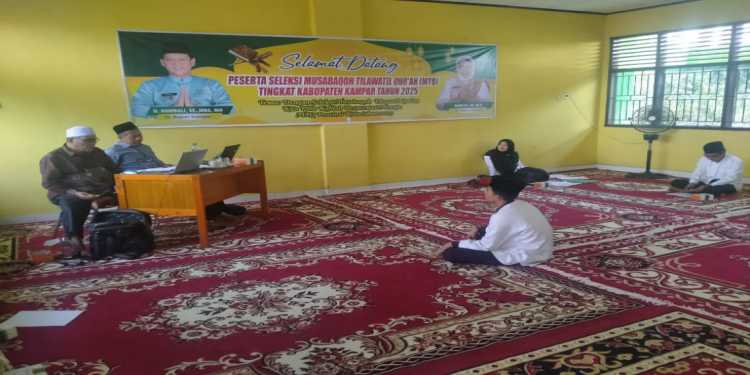 Hari Pertama Seleksi MTQ Kabupaten Kampar 2025 Rampungukan Lima Cabang Lomba.
