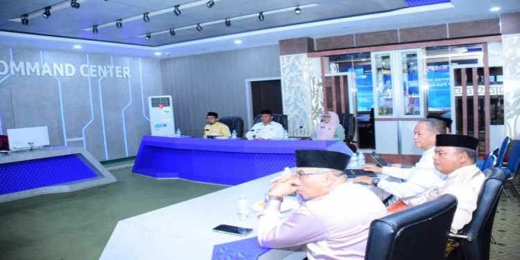 Melalui Zoom Meeting, Bupati Kampar Sampaikan Komitmennya Untuk Gerak Cepat Atasi Banjir