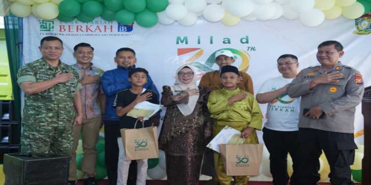 Wakil Bupati Kampar Hadiri Pembukaan Bakti Sosial dalam Rangka Milad ke-30 Bank Syariah Berkah