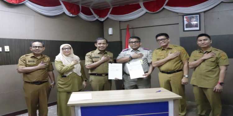 Pemkab Kampar Lakukan Penandatanganan PKS Dengan BPN Kampar.