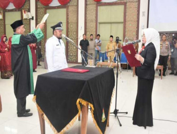 Dedi Wahyudi Kembali di Lantik Sebagai Kepala Desa Tanjung Rambutan