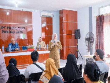 Pj Ketua TP PKK Yusi Prastiningsih Kunjungan Kerja Ke Siak Hulu  Tinjau Pukesmas Pandau Jaya