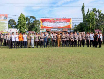 Apel Gelar Pasukan, Pj Bupati Kampar ; Sinegrtias Pemda dan Polri Siap Amankan Arus Mudik