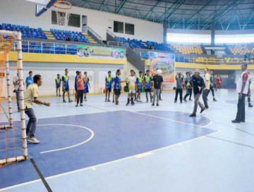 Buka Turnamen Bola Tangan, Pj Bupati berharap Bibit-Bibit Kampar dapat mengikuti Prapon DKI Jakarta