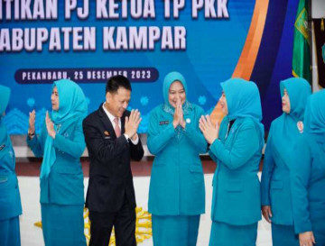 Ricana Djayanti Resmi Dilantik Sebagai Pj. Ketua TP. PKK Kabupaten Kampar