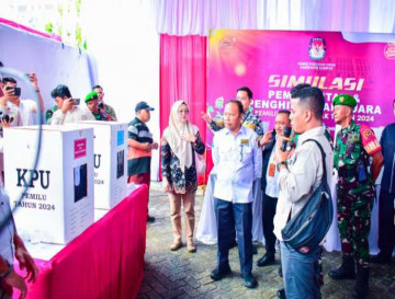 Jelang Pilkada Serentak, KPU Kampar Gelar Simulasi Pencoblosan di TPS.