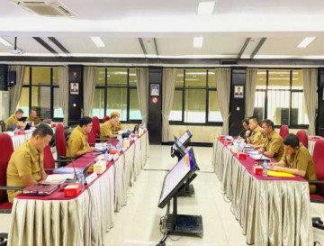 Penjabat Bupati Kampar Sampaikan Laporan Kinerja Triwulan II Ke Inspektorat Jenderal Kemendagri