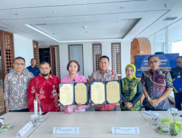 Pj Bupati Kampar Hambali Tandatanangani kesepakatan bersama antara Politeknik Keuangan Negara STAN