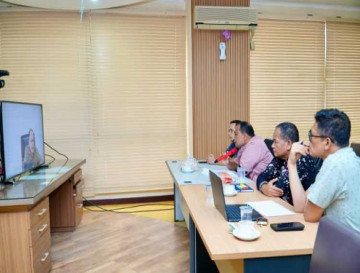 Pemkab Kampar Ikuti Zoom Meeting dengan Lembaga Administrasi Negara