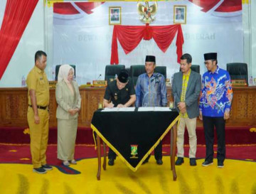 Pada Paripurna Penandatanganan Nota Kesepakatan KUA-PPAS APBD Tahun 2025,