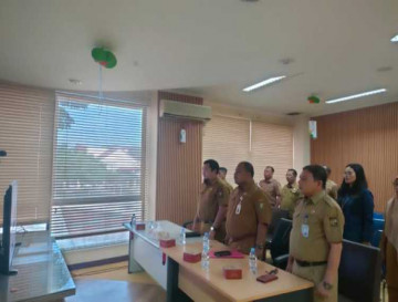 Bersama Kemendagri, Asisten II Setda Kampar Ikuti Rakor Pengendalian Inflasi