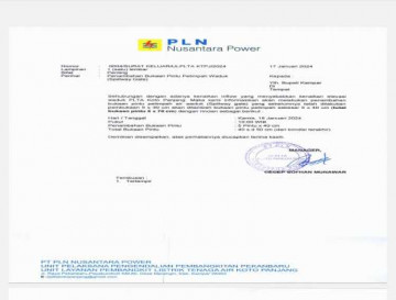 Tambahan Bukaan Pintu Pelimpah Waduk PLTA Koto Panjang