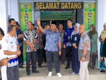 Tinjau lokasi Gebyar AKS Provinsi Riau. Pj. Sekda Kampar