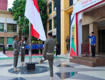 Pimpin Upacara Kebangkitan Nasional, Asisiten III Bacakan Langsung Pidato Menteri Kominfo RI