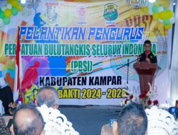 PBSI Kab.Kampar Dilantik, Pj Sekda Ahmad Yuzar Mengajak Untuk Bersama-sama Majukan