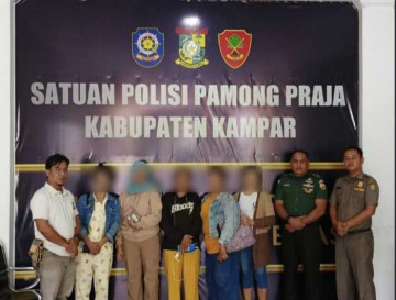 Tim Yustisi Kabupaten Kampar Penertiban Warung Remang-remang