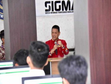 Pj Bupati Kampar Tinjau Langsung 42 Calon Taruna STPN Kampar Ikuti Tes CBT.