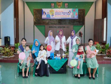 PKK Kabupaten Kampar Bersama Persit Amarilis Yonif 132 Gelar