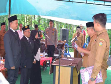 Lantik dan Kukuhkan Perangkat Desa Persiapan Jawi-jawi, Ini Harapan Camat Kampa.