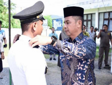 Lantik Pj Kepala Desa Lubuk Bigau, Pj Sekda Kampar Pinta Bangun Desa,