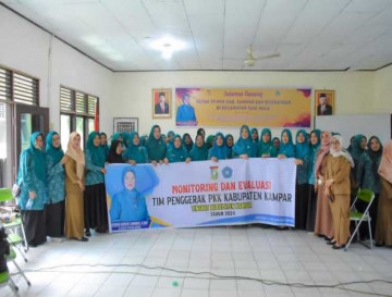 Guna Melihat Realisasi 10 Program Pokok PKK, Pj Ketua TP PKK Kabupaten Kampar Lakukan Monev TP PKK