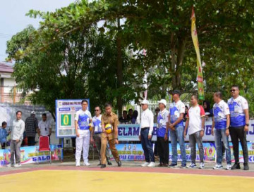 Resmi Dibuka Pj Sekda Kampar, Sebanyak 18 Kecamatan Siap Tampil di Kejurkab Bola Voli