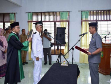 Pj. Sekretaris Daerah Lantik Pj. Kepala Desa Batu Langka Kecil, Kecamatan Kuok