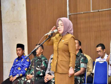 Berjalan Khidmat, Pj Sekda Kampar Jadi Pembina Apel Hari Ibu Ke 96 Tahun 2024