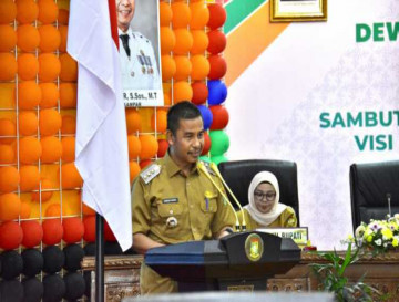 Bupati Kampar Sampaikan Pidato Visi Misi Pada Rapat Paripurna Istimewa DPRD Kampar.