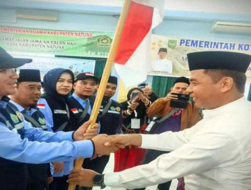 Bupati Kampar Lepas Keberangkatan JCH Kab. Kampar Tahun 2025.