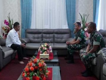 Bupati Kampar dan Danyon 132/BS Perkuat Sinergi Ketahanan Pangan