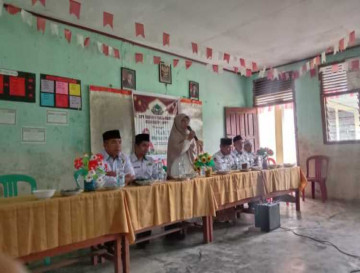Dr. Mardiana, SHI., MH Pimpin Tim  Safari Maulid KUA Kecamatan Kampa Ke UPT SDN 011 Pulau Rambai