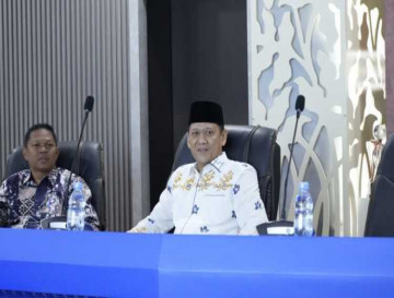 Melalui Zoom meeting, Sekda Kampar Ikuti Serah Terima Bantuan Kemasyarakatan Presiden