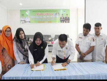 Pacu Semangat Literasi Di Kab. Kampar, GOW Kab. Kam Tandatangani MoU Dgn Dinas Perpustakaan Kab. Kam
