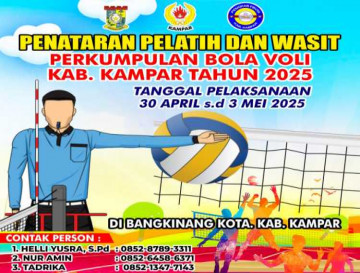 Pengkab PBVSI Kampar akan Gelar Penataran Pelatih dan Wasit