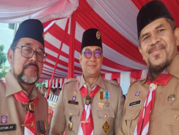Staf Ahli Bupati Kampar Ikuti Upacara Hari Pramuka ke-64 Tingkat Provinsi Riau