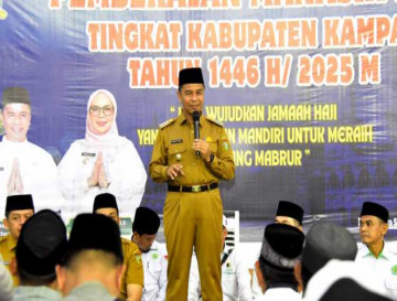 Bupati Kampar H. Ahmad Yuzar S.Sos, MT Buka Secara Resmi Manasik Haji Tahun 1446 H/2025 M