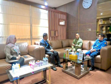 Bupati Kampar Terima Kunjungan Silahturahmi Danyon 132/BS