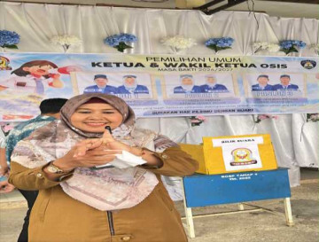 Pemilihan Ketua Osis SMA Negeri 2 Kampar Timur Sarana Siswa Berlatih Demokrasi