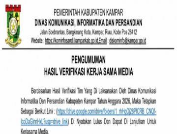 182 Media Online Lulus Verifikasi Kerja Sama Media Tahun 2026