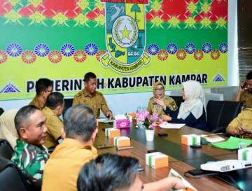 Bupati Kampar H. Ahmad Yuzar Ikuti Rakor Pengendalian Inflasi dan Sosialisasi Jaminan Produk Halal