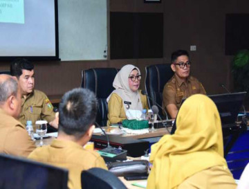 Wabup Kampar Pimpin Rapat Evaluasi Realisasi Fisik Pembangunan Kab. Kampar Th 2026 Bulan Juli
